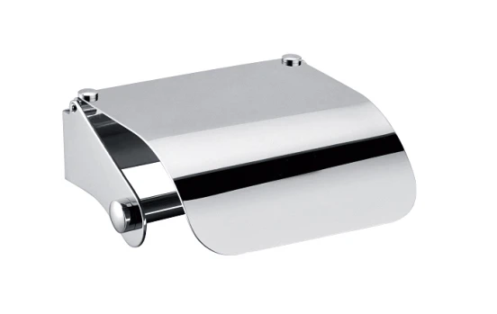 מתקן נייר נירוסטה יחיד עם מכסה