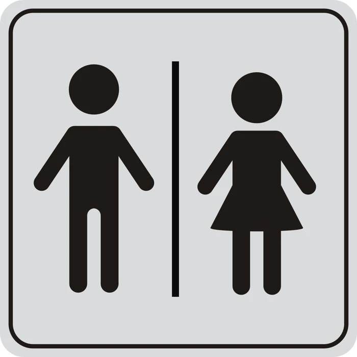 שלט שירותים נירוסטה