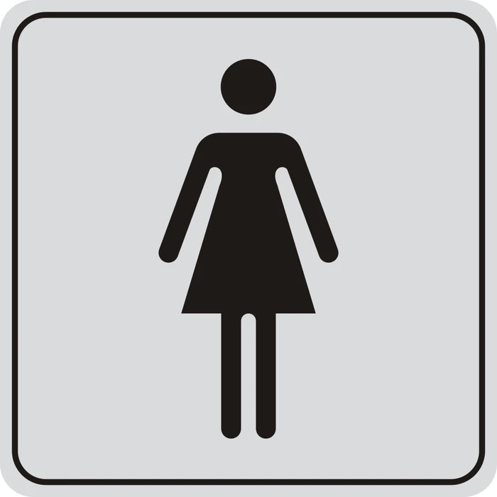 שלט שירותי נשים נירוסטה